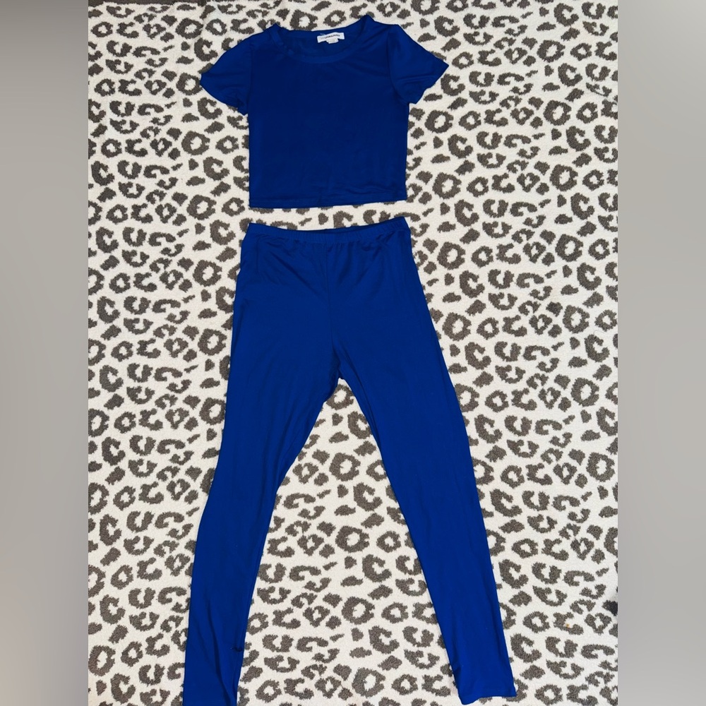 Blue Crop Top